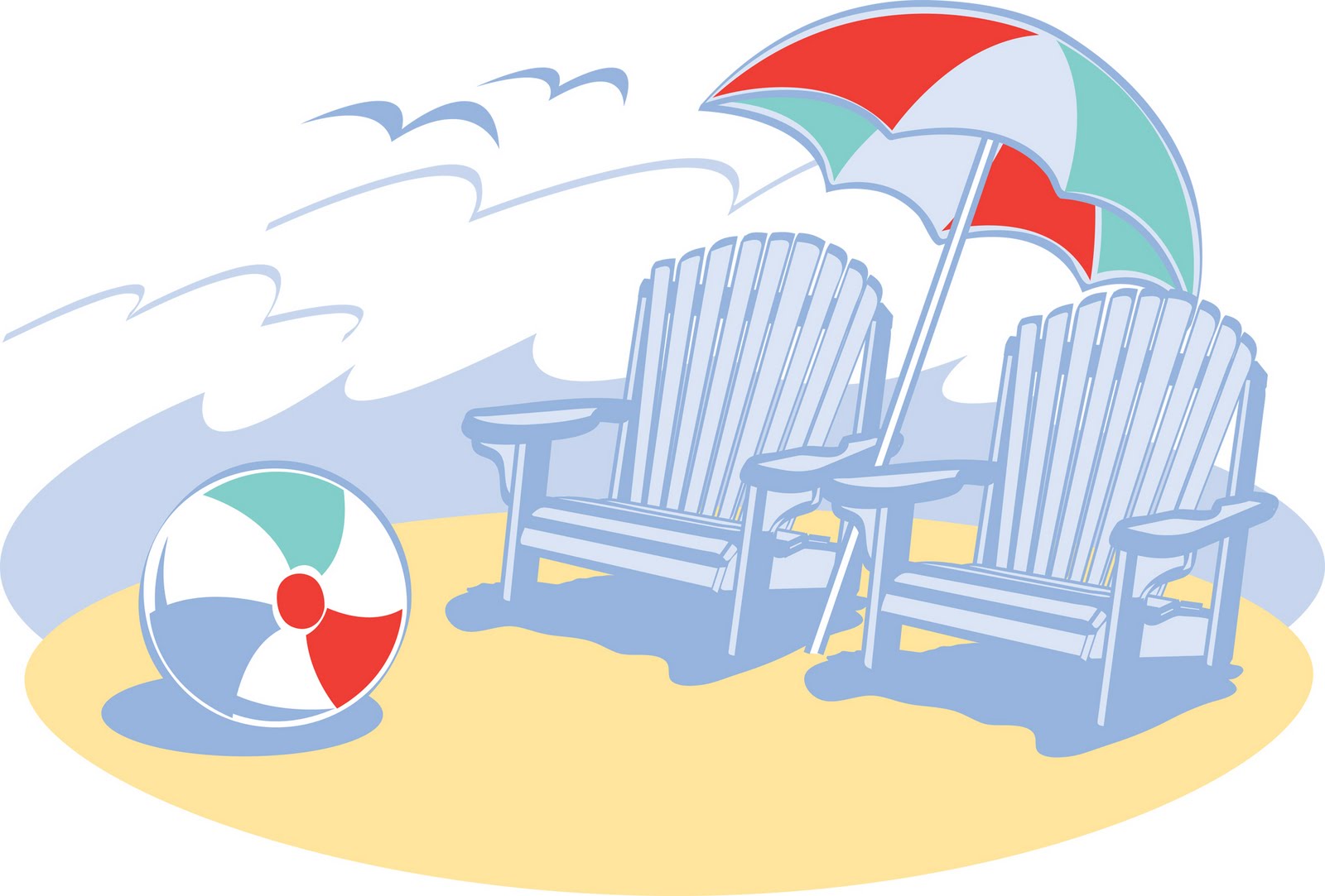 clipart beach chair and umbrella - photo #20