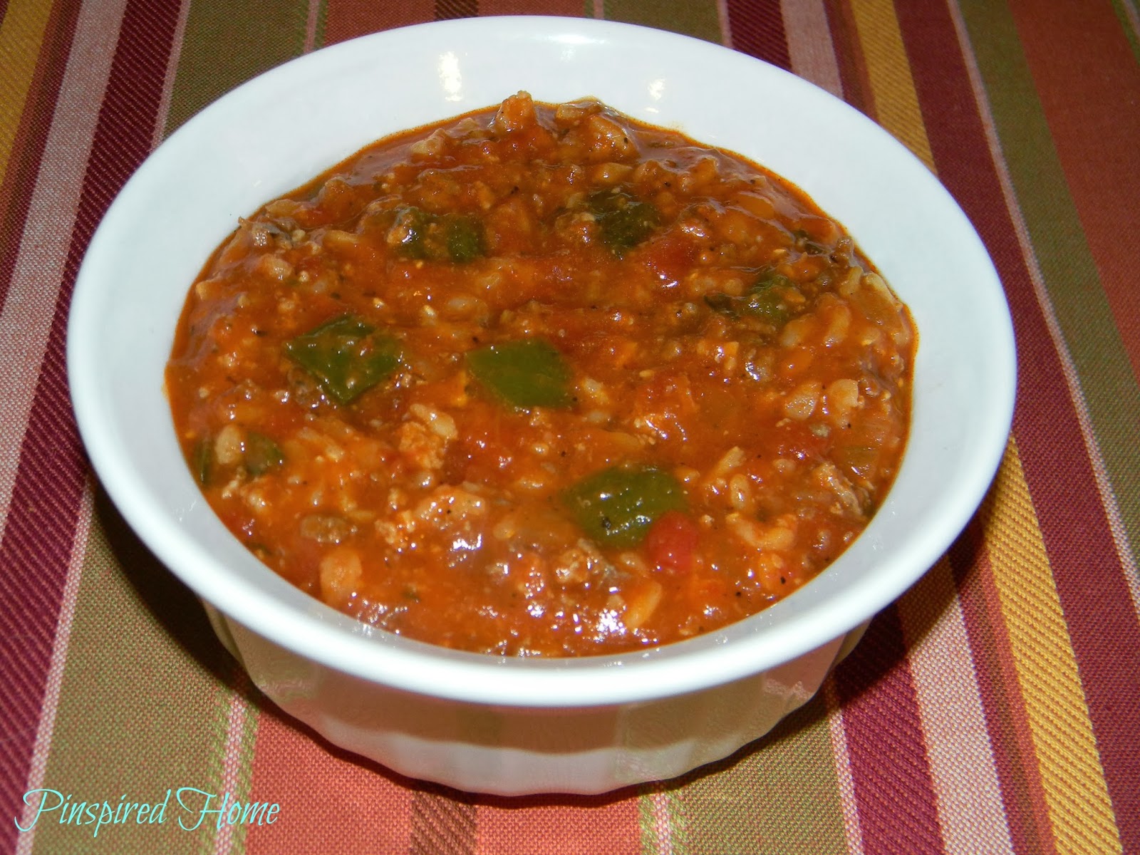 Pinspired Home Crock Pot Stuffed Pepper Soup