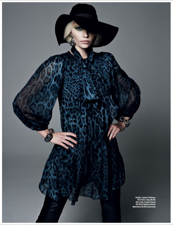 Smile: Aline Weber in Elle Brazil February 2013 by Bob Wolfenson