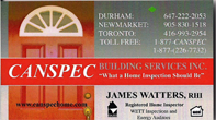 Canspec Home Inspections James Watters Home Inspector Toronto Oshawa Newmarket