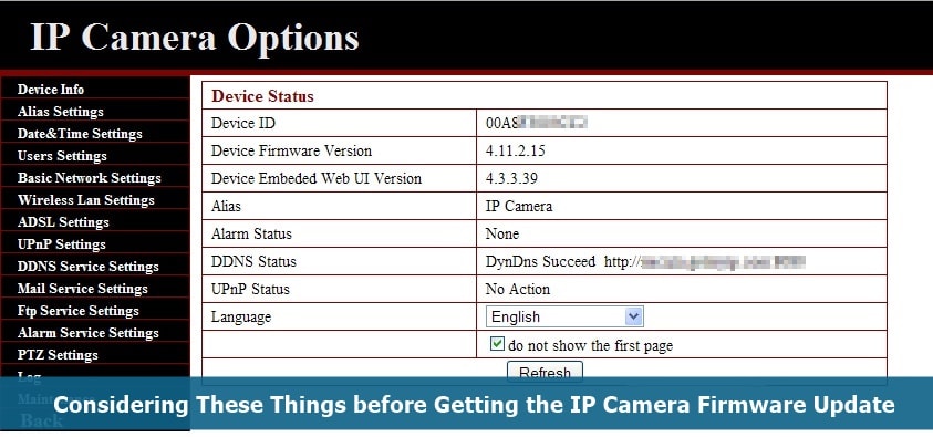 Considering These Things before Getting the IP Camera Firmware Update IP Camera Firmware Update