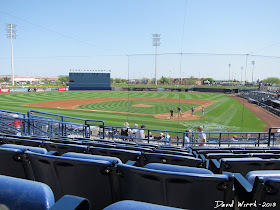 view from seat, peoria, spring training baseball, field, game