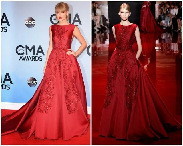 Taylor Swift in Elie Saab (Fall 2013 Couture)  –  2013 CMA Awards