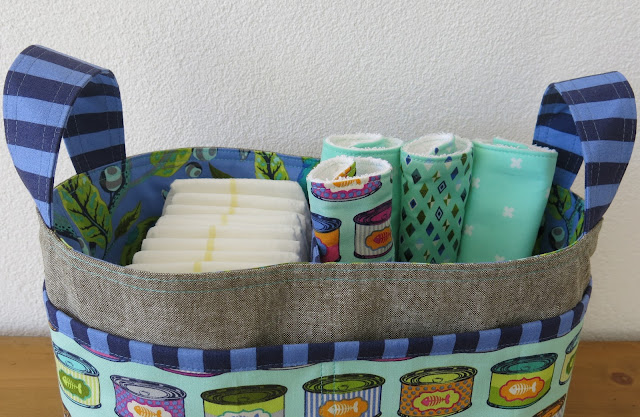 Luna Lovequilts - Divided Basket pattern by Noodlehead - Tabby Road fabric collection by Tula Pink