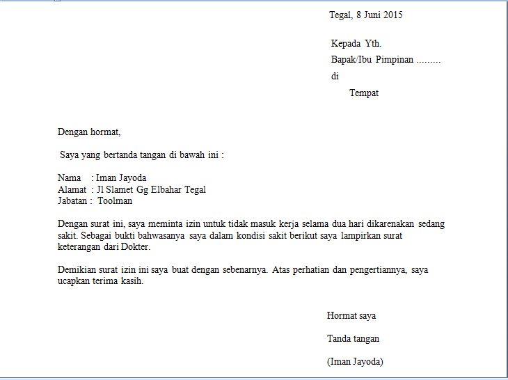 contoh surat sakit sekolah contoh surat sakit sekolah