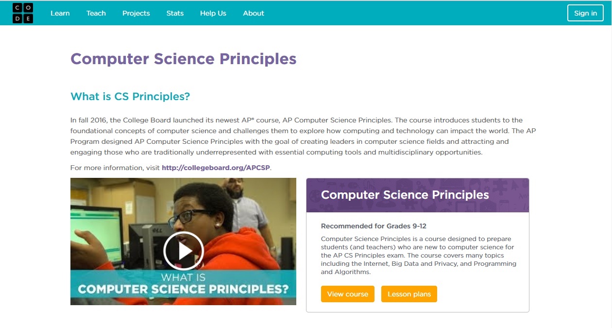 Code.org Computer Science Principles