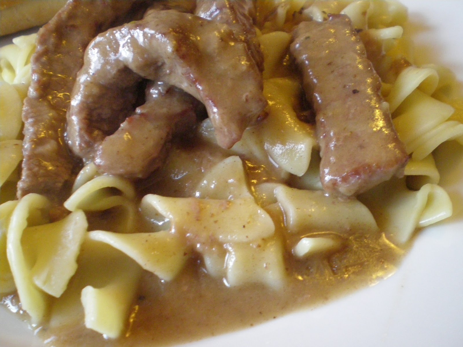 Basil and Rosemary's Kitchen Beef Strips with Noodles