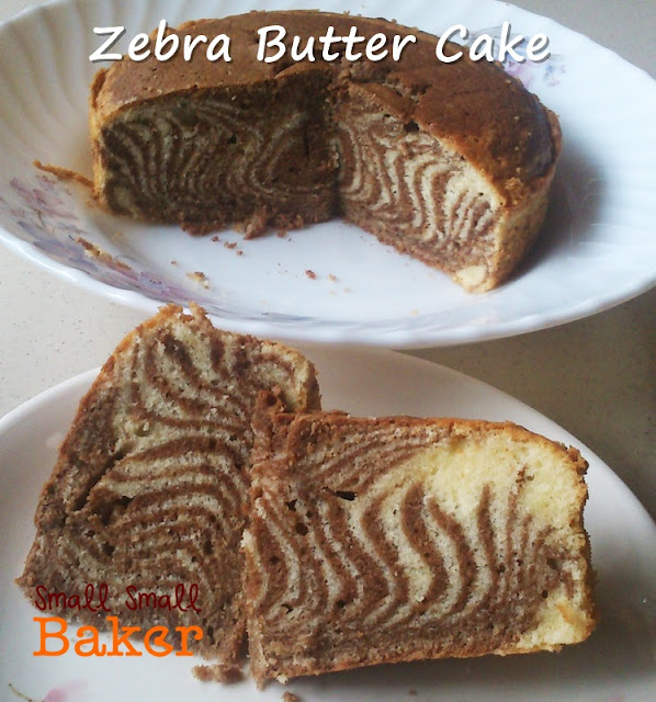 Small Small Baker Zebra Butter Cake (Mrs NgSK recipe)