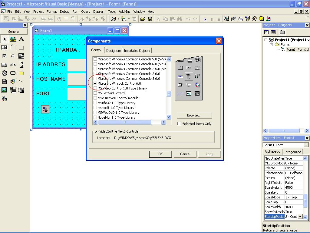 Membaca IP address dengan menggunakan Visual Basic 6.0