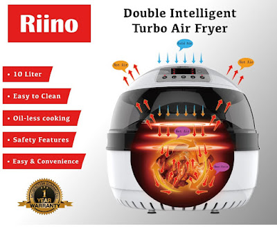 Beli Double Intelligent Turbo Air Fryer Riino Dari CJ Wow Shop 
