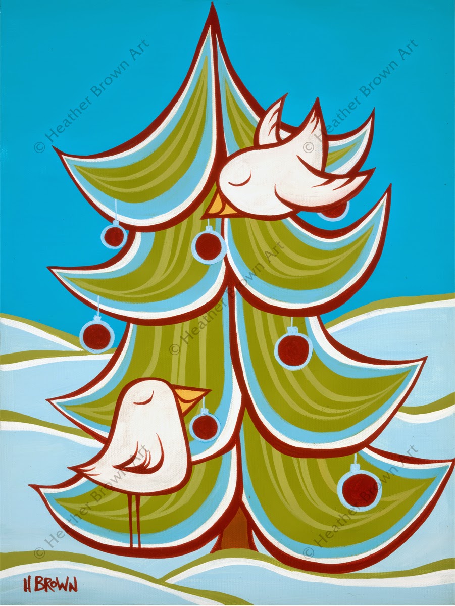 surf art christmas