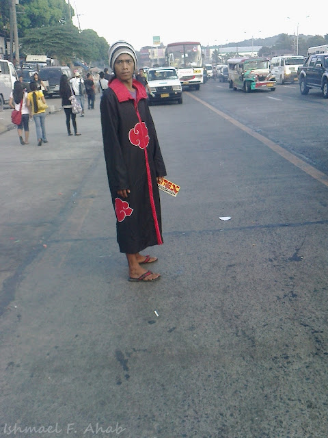 Barker in Metro Manila in Naruto costume