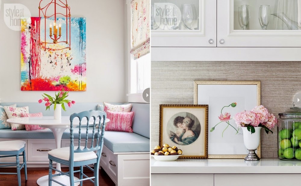 Modern kitchen interior design in bright colors