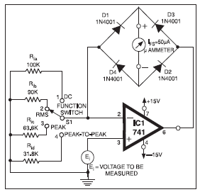 UNIVERSAL HIGH RESISTANCE VOLTMETER BASIC ELECTRONICS PROJECT | BASIC