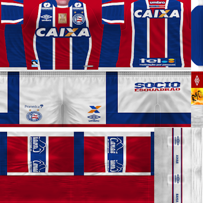 PES 6 Kits Esporte Clube Bahia Season 2017/2018 by Rodry90 Kitmaker