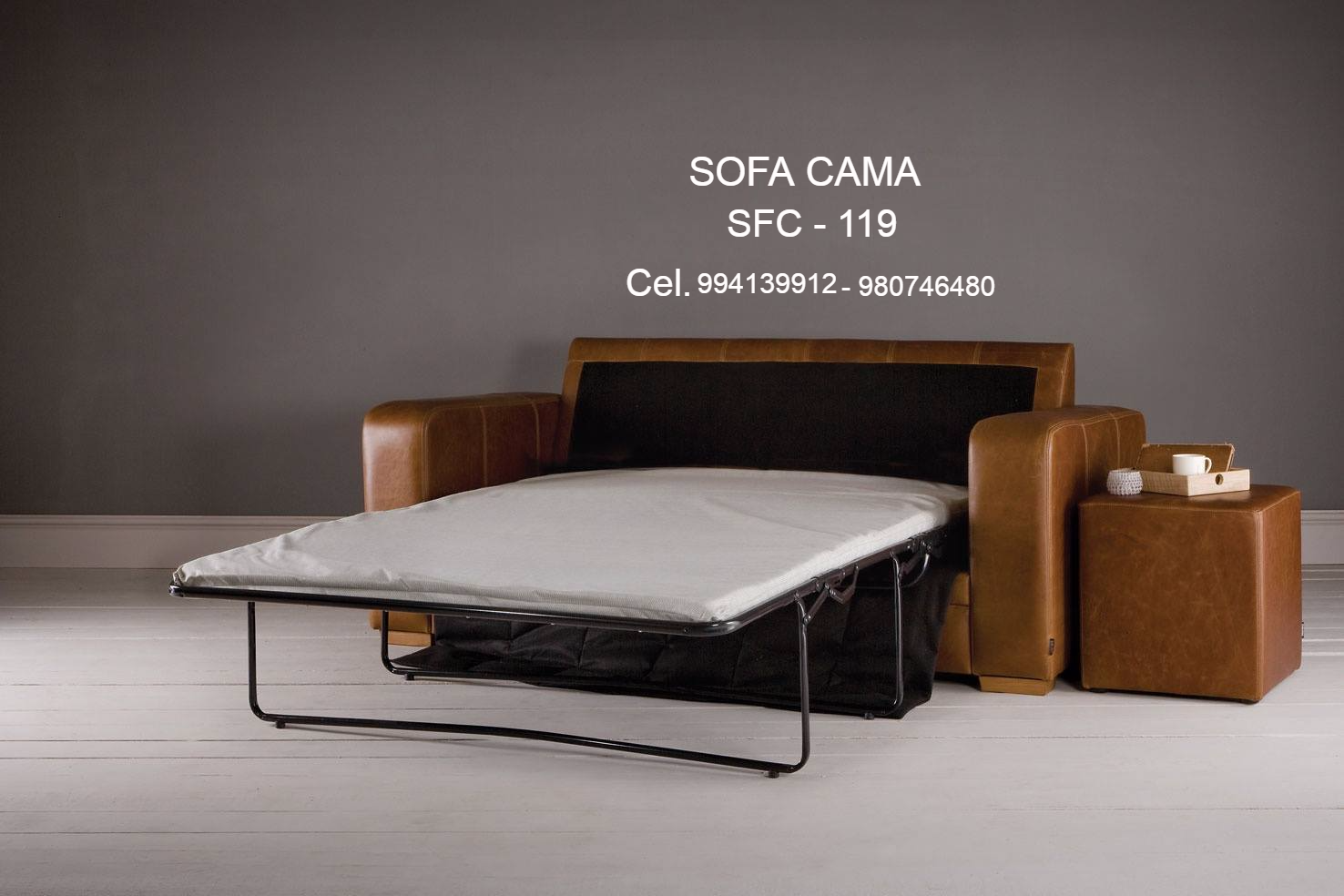 Mueble Peru Sakuray SOFA CAMA EN CUERO / SFC119