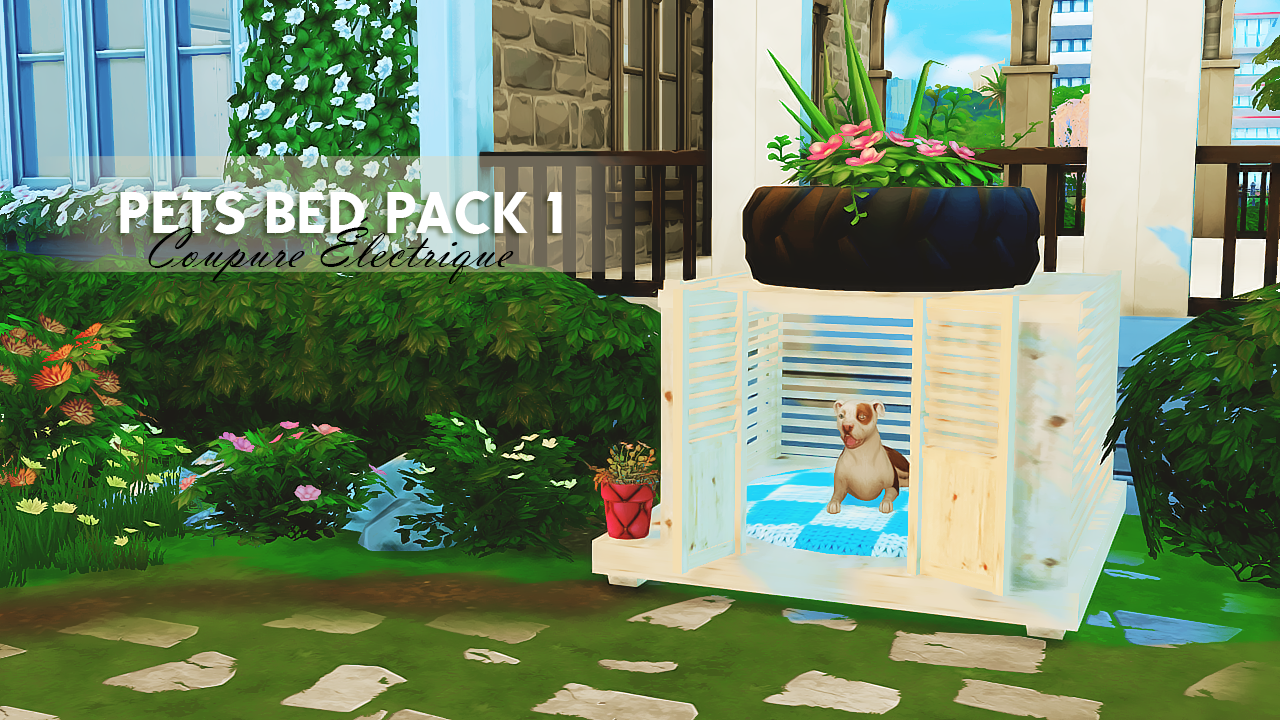 Sims 4 CC's The Best PETS BED PACK 1 by Coupure Èlectrique