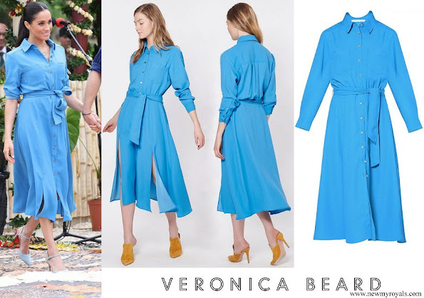 Meghan Markle wore Veronica Beard Sky Blue Cara dress