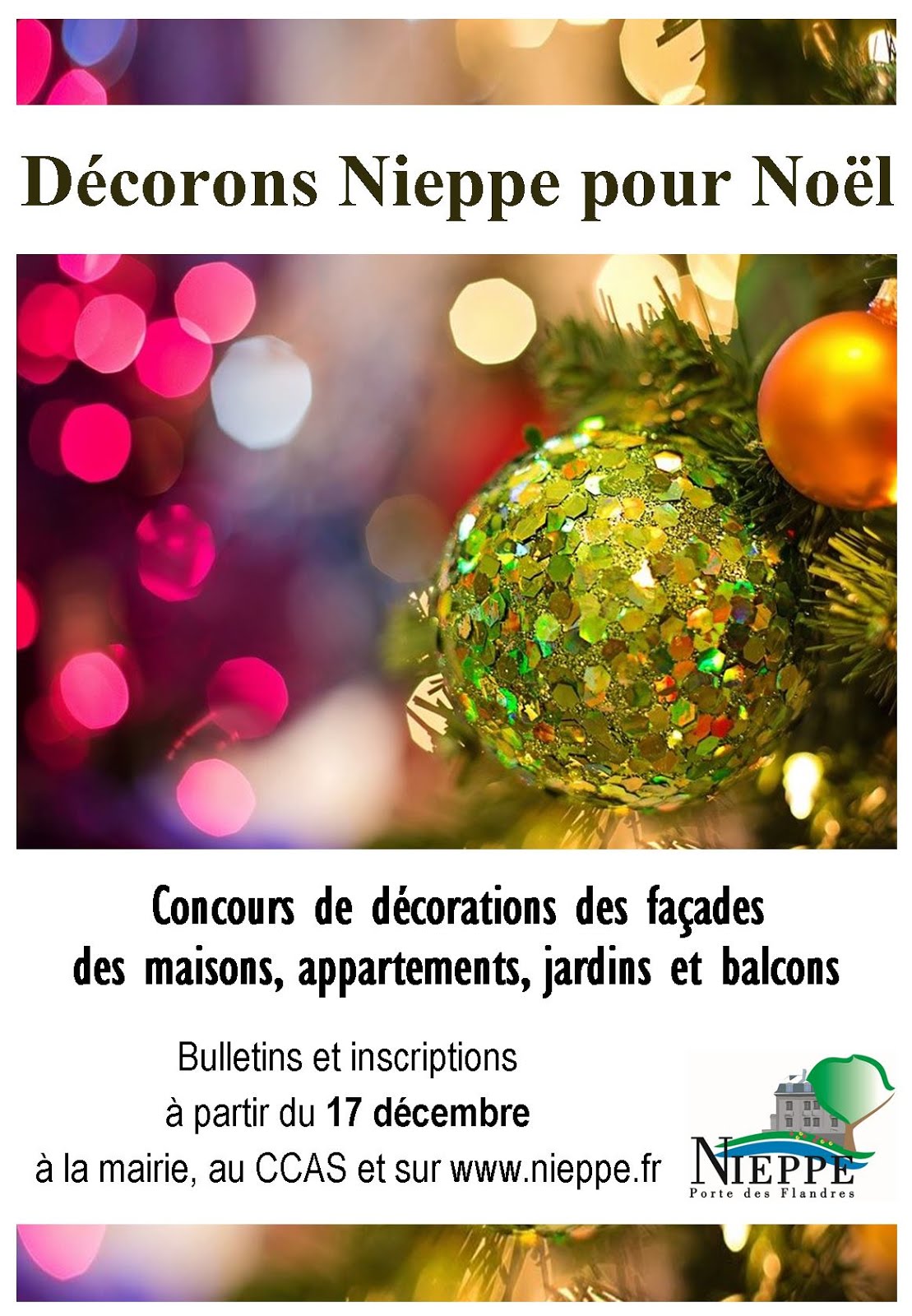 Décorons Nieppe pour Noël à partir du 17 décembre 2020