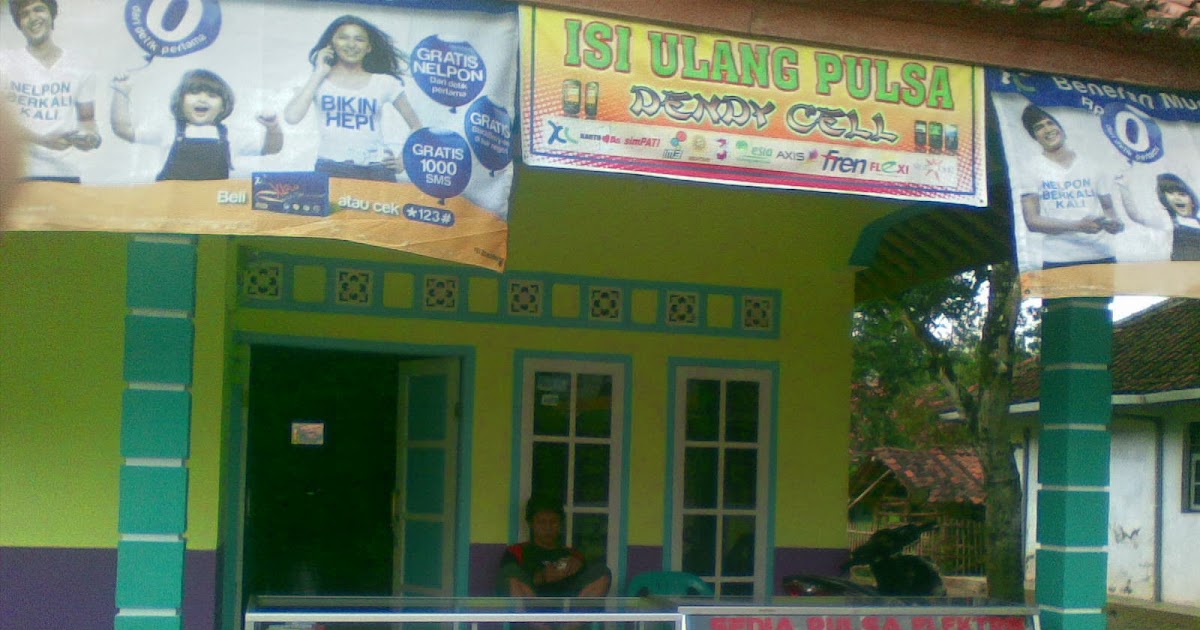 Gambar Rumah Konter contoh desain spanduk