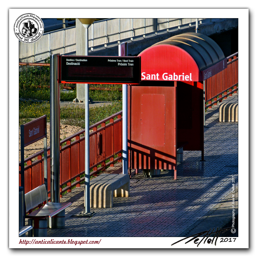 Antíc "detalles de una ciudad" Apeadero Ferroviario de San Gabriel