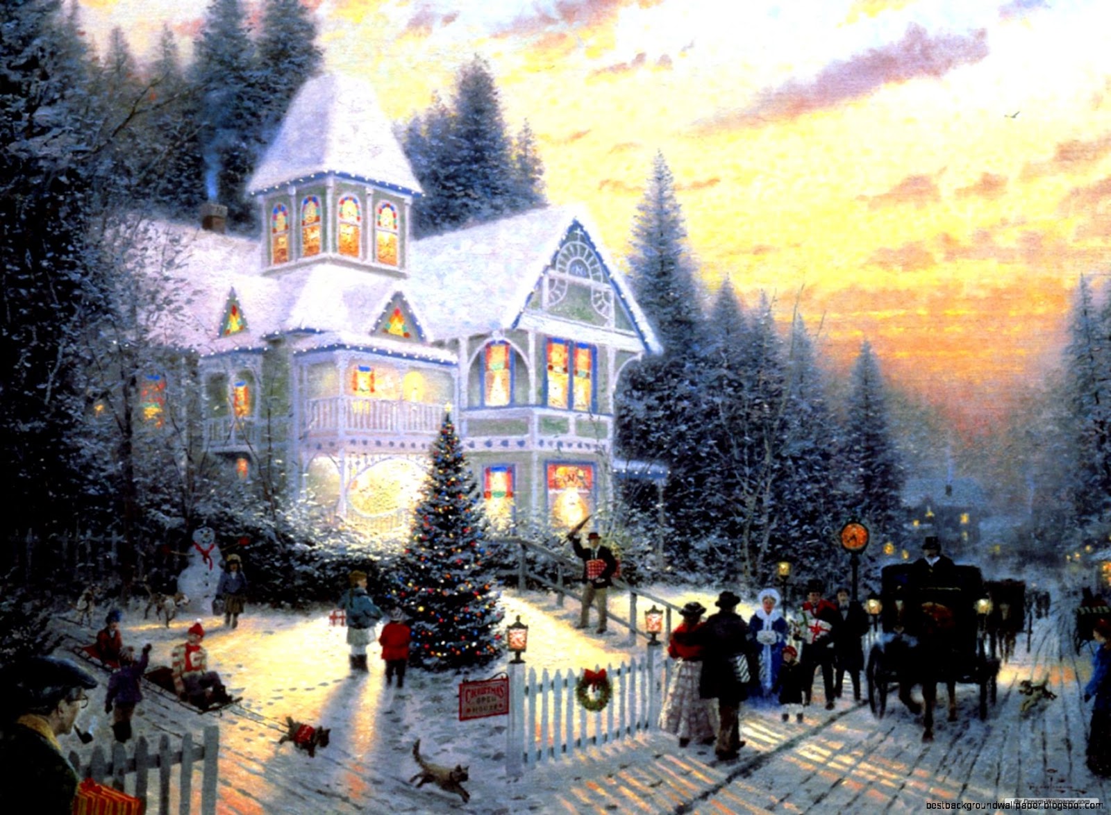 Thomas Kinkade Victorian Christmas