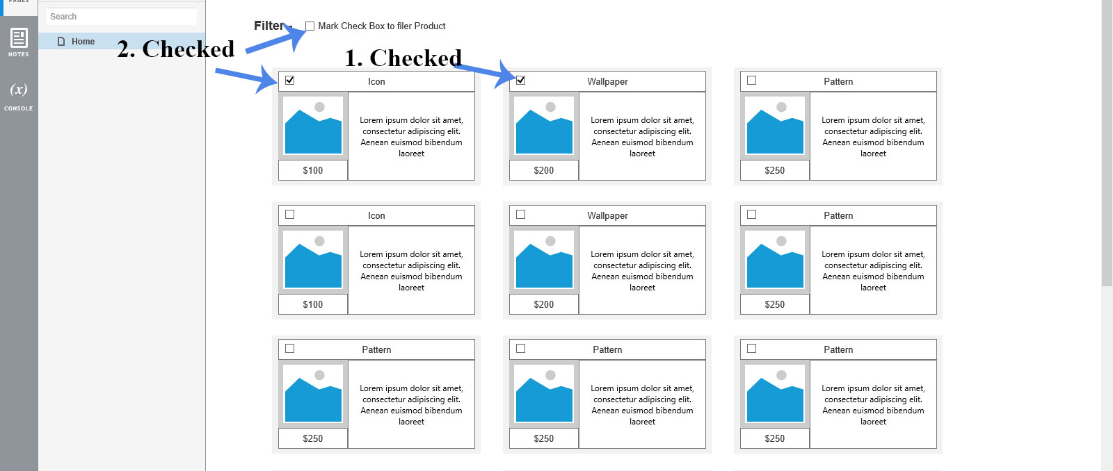 UI/UX Design: Checkbox Filter