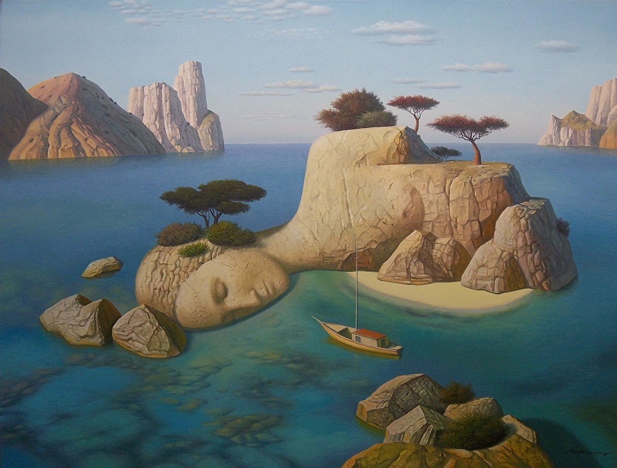 Evgeni Gordiets Stop by the white rock island Evgeni Gordiets Stop by the white rock island