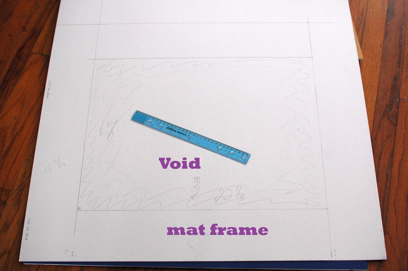 The Vintage South DIY Frame Mat cutting
