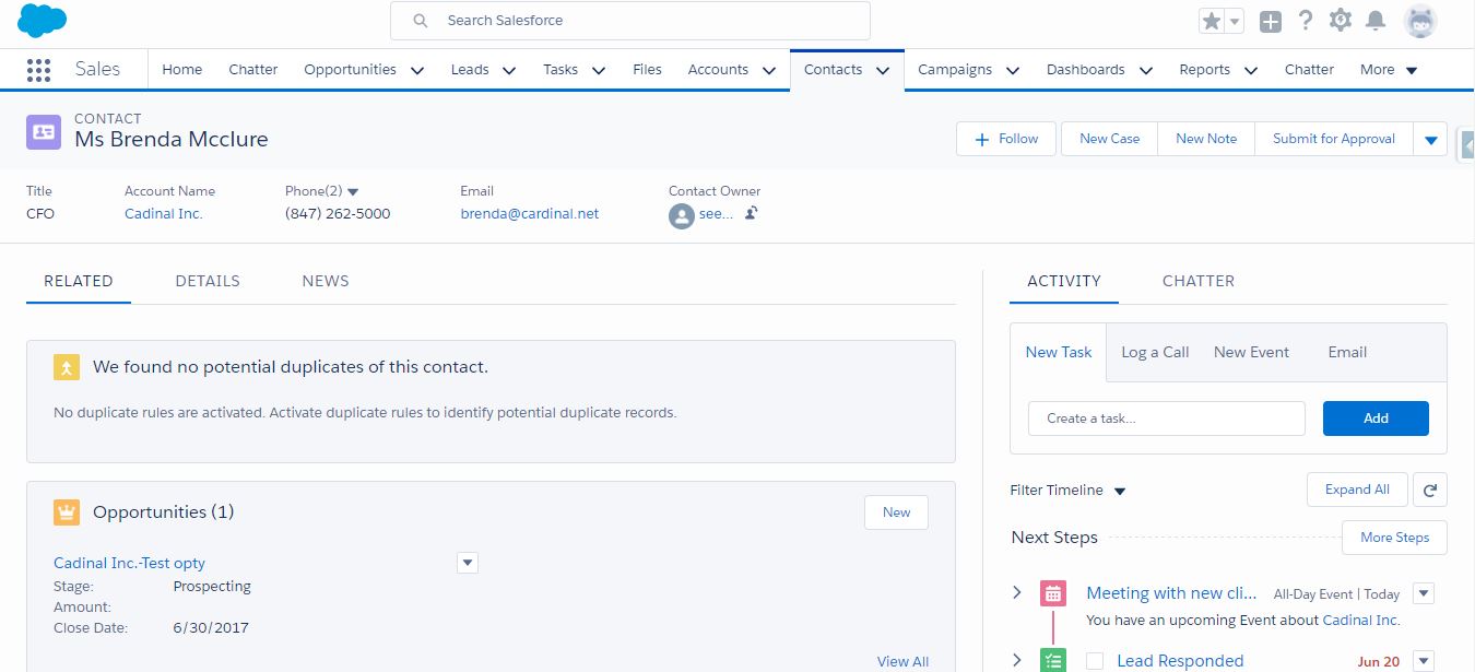 Salesforce World: Task/Activities in Lightning
