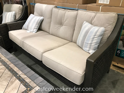 Costco 1500032 - Lounge outside and relax with the Agio 6-piece Woven Deep Seating Set