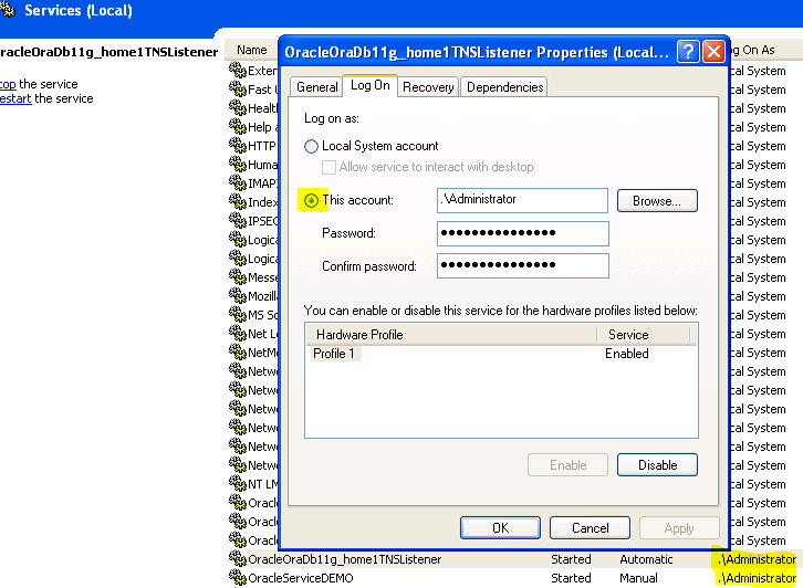 Oracle 11g2 database creation using Database Configuration Assistant