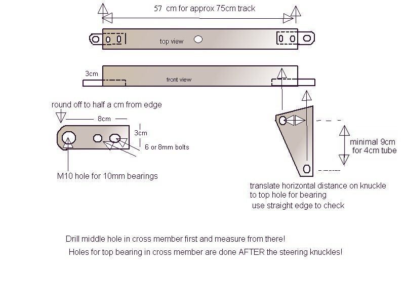 recumbent trike steering parts