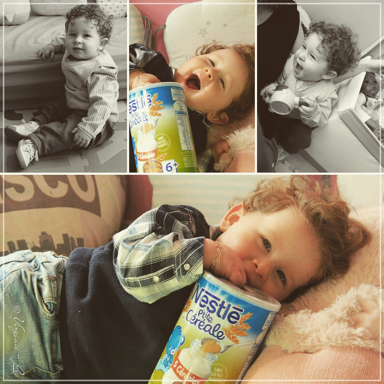 Bébé Dort Les Yeux à Moitié Ouvert D'une envie...un rêve..