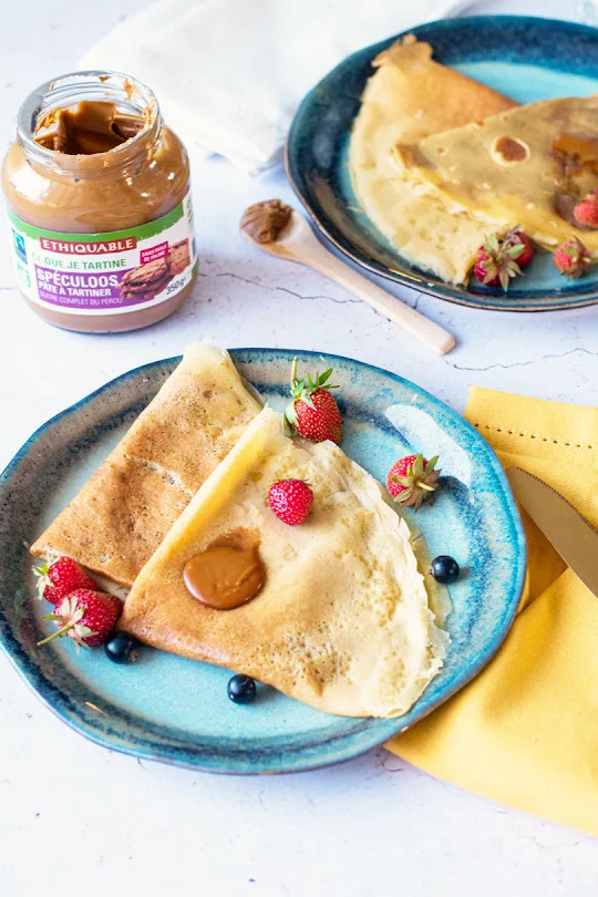 Crêpes à la farine de maïs amarante