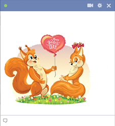 Valentine Squirrels Sticker