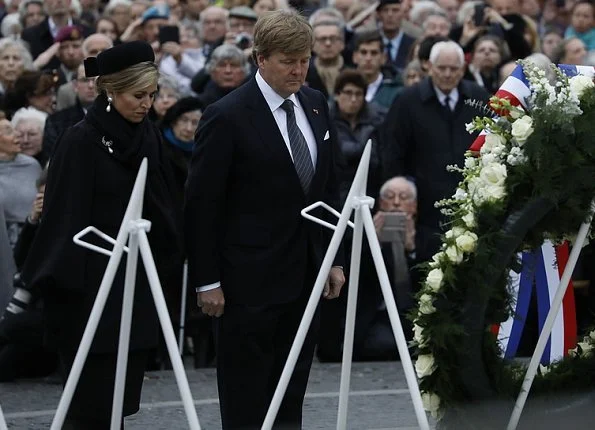 King Willem-Alexander and Queen Maxima attend the National Remembrance Day ceremony at the Dam Square on May in Amsterdam