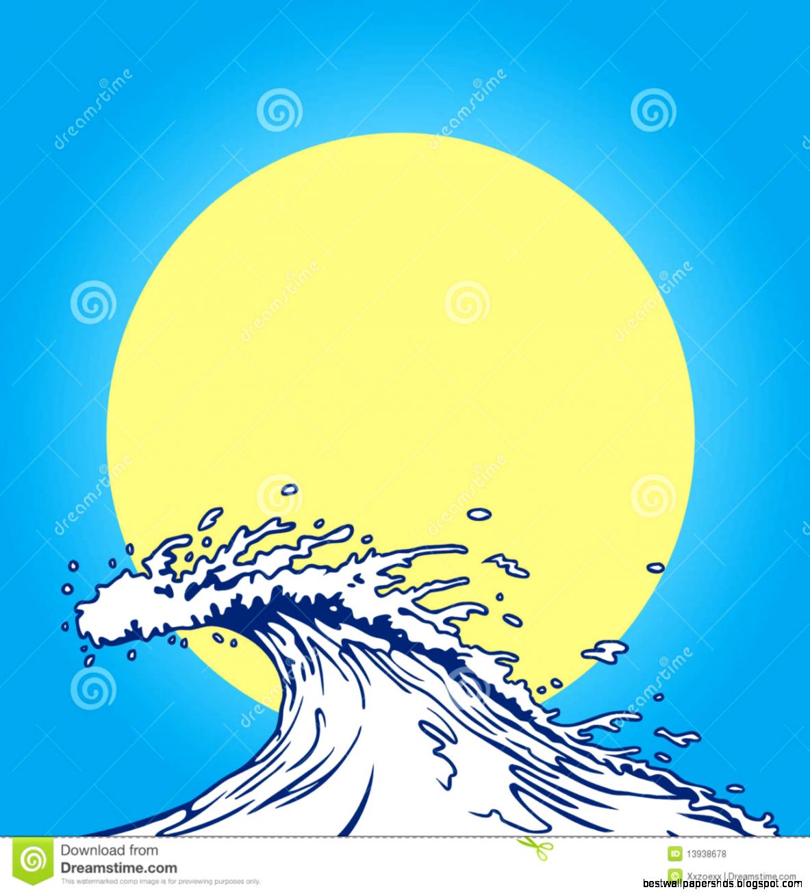 Ocean Wave Clip Art Sun