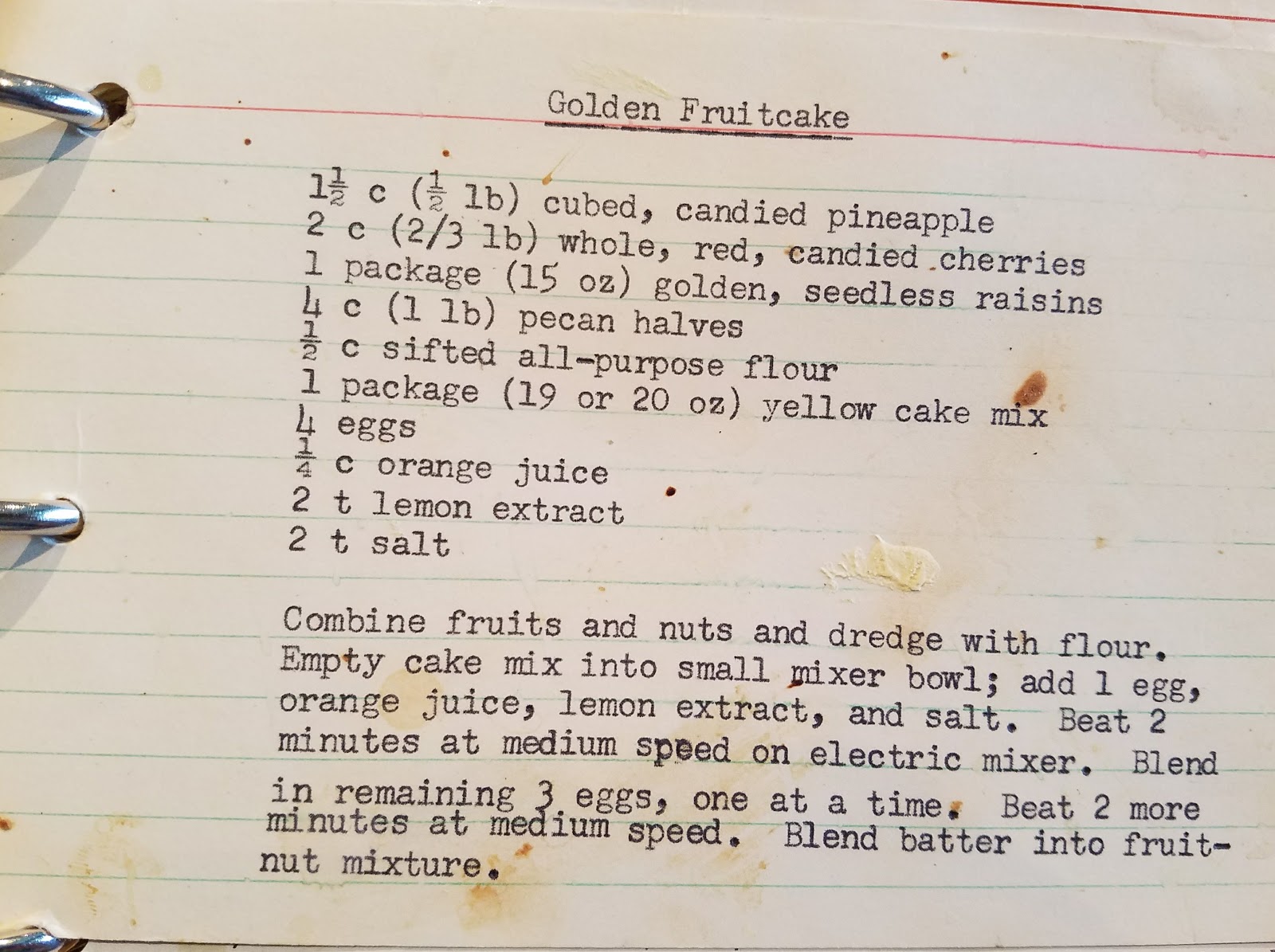 Reclaimed Recipes Fruitcakes