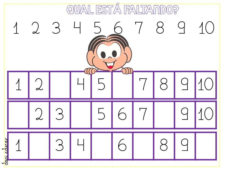 SEQUÊNCIA NUMÉRICA 1 AO 10 ILUSTRADO PARA IMPRIMIR Atividades Escolares SEQUÊNCIA NUMÉRICA 1 AO 10 ILUSTRADO PARA IMPRIMIR Atividades Escolares