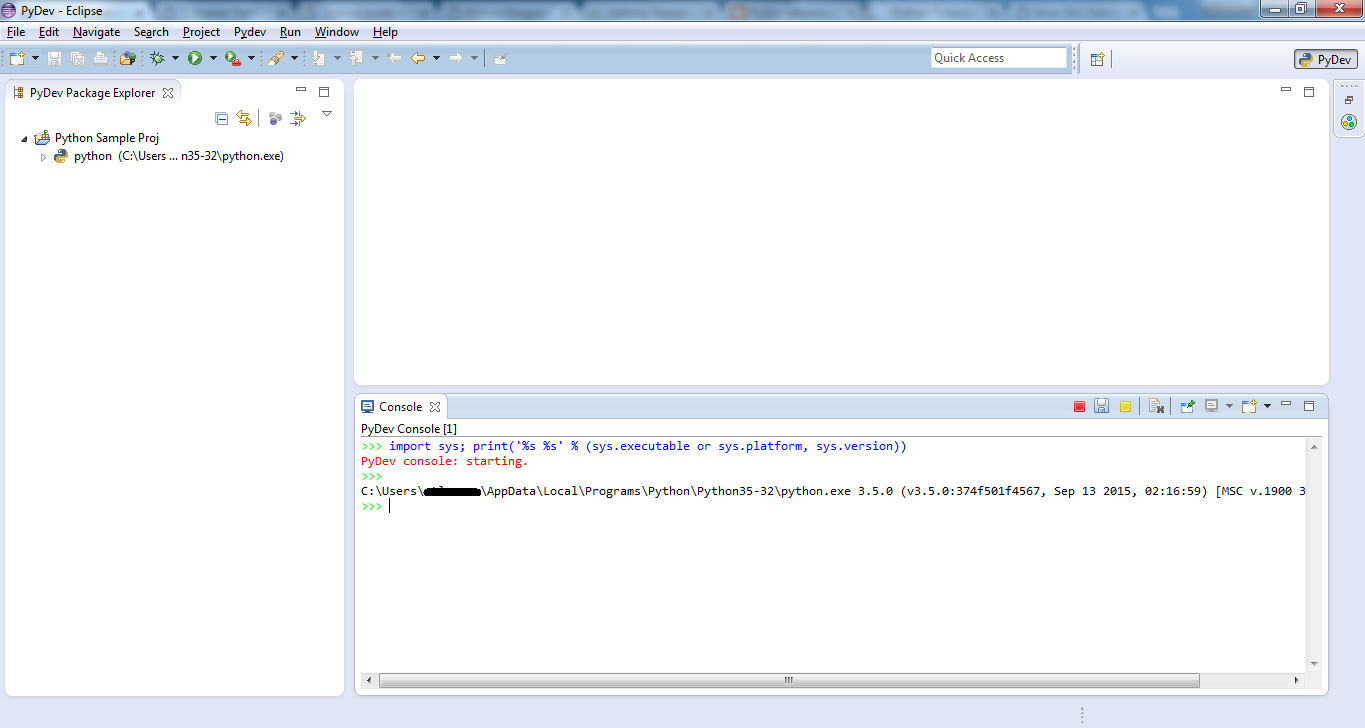 Eclipse IDE Python Interpreter in Eclipse IDE Console Automation Home