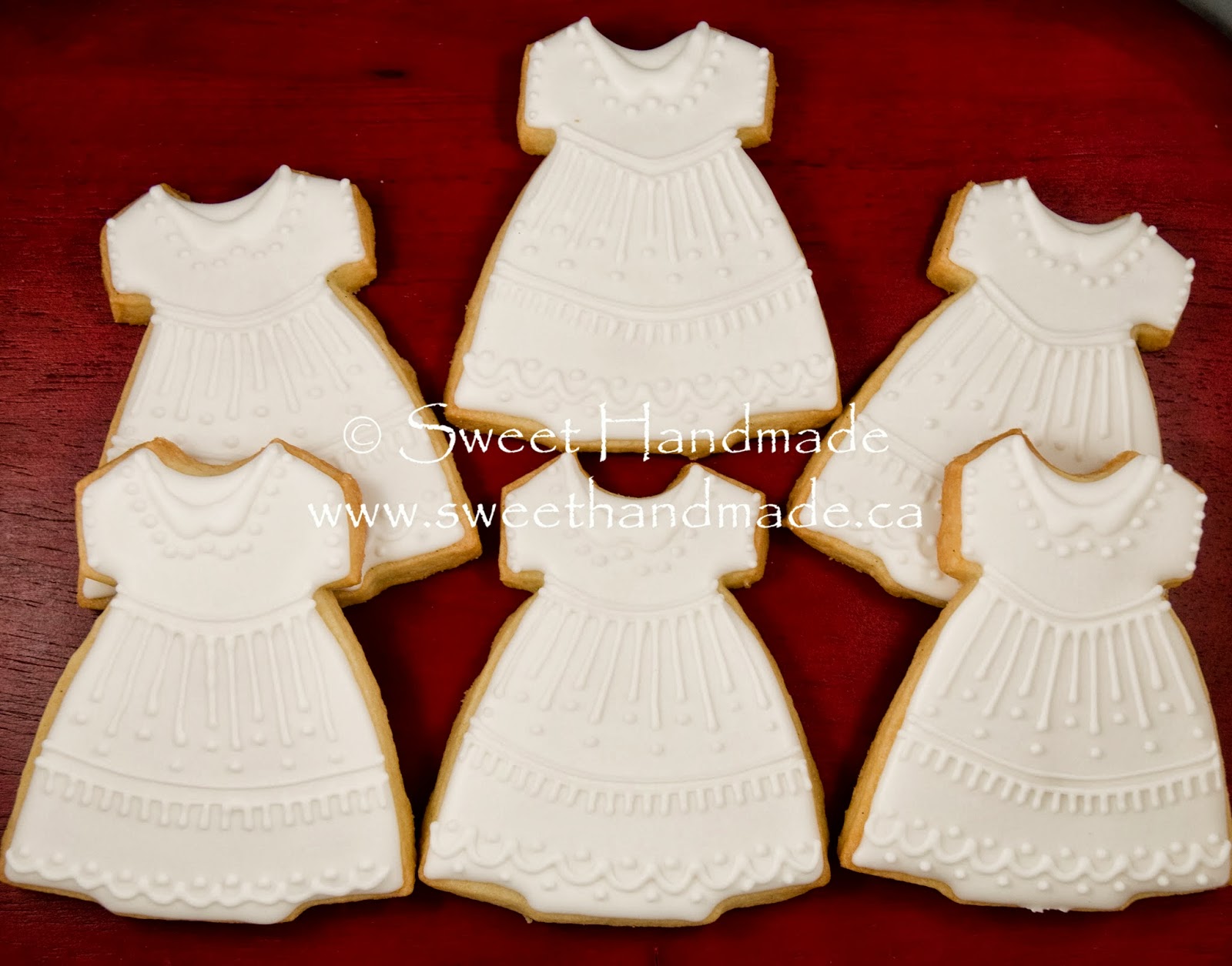 Sweet Handmade Cookies Baptism Dress Cookie