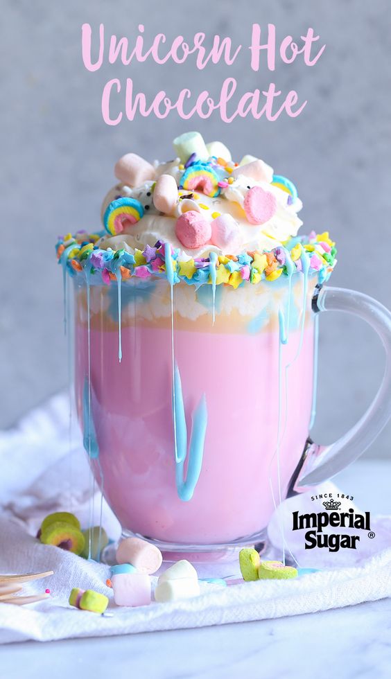 Unicorn Hot Chocolate Simply Delicious Food
