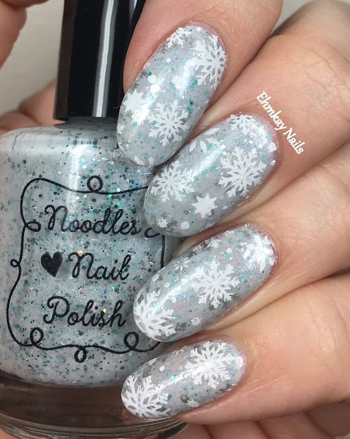 ehmkay nails Noodles Nail Polish Rockefeller Rink with Snowflakes