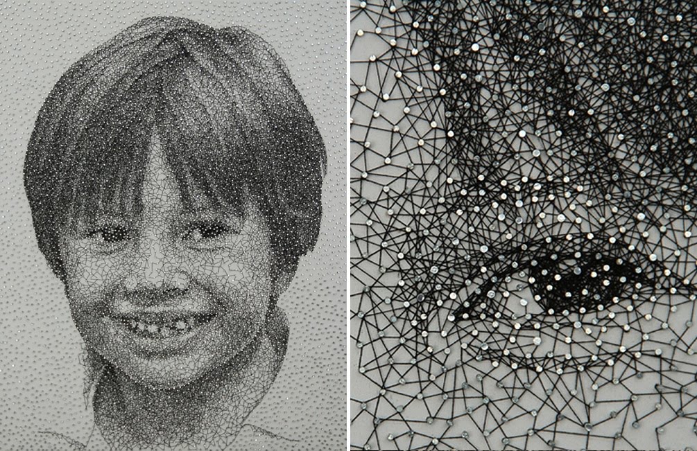 Simply Creative: Thread Portrait by Kumi Yamashita