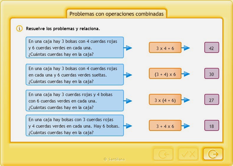 EN SU MEMORIA: PROBLEMAS CON OPERACIONES COMBINADAS