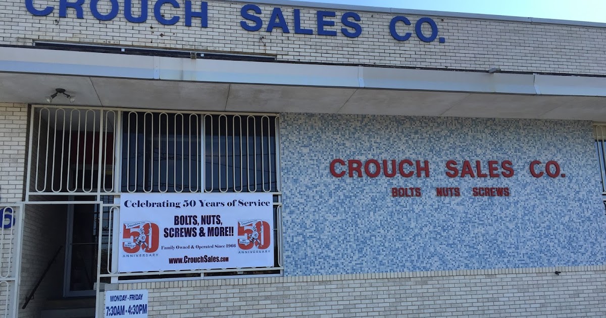 Crouch Sales Bolts, Nuts, Screws, Drill Bits, Anchors and more