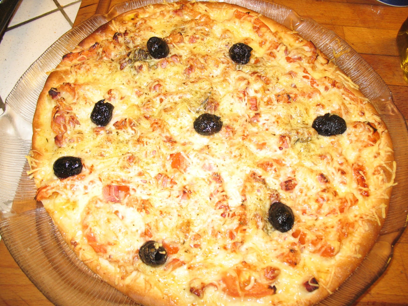 Pizza jambon fromage maison