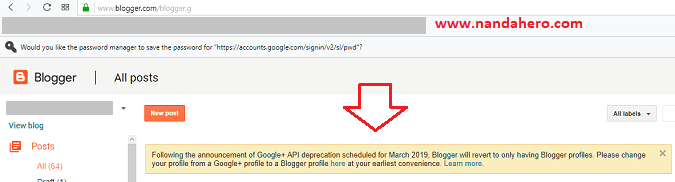 Cara Mengganti Admin Blog dari Google Plus ke Blogger