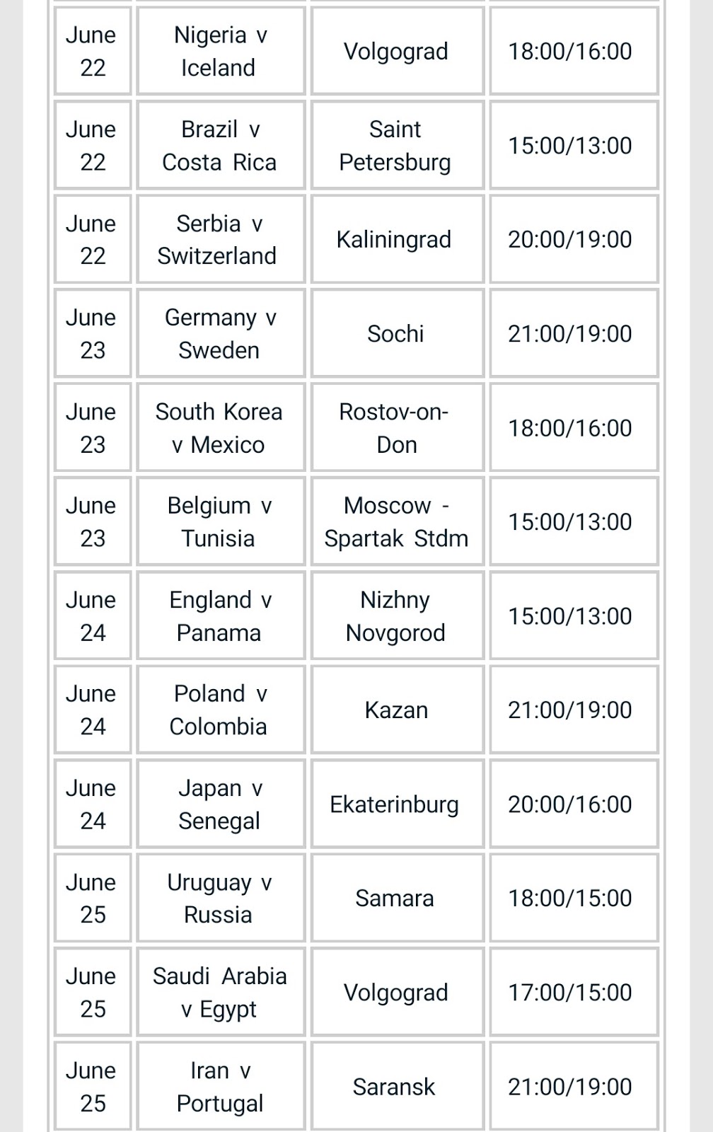 World cup fixture with Kenyan Time. Mohamed Salah made the face of